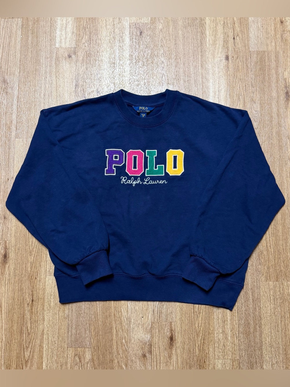 Polo Ralph Lauren Big Girls Corduroy Logo Fleece Sweatshirt Size XL (16)